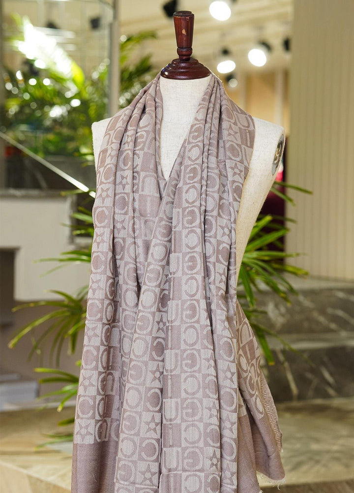 Sanaulla Exclusive Range  Pashmina  Shawls AKP-52 Fawn-1 - Pashmina Shawls