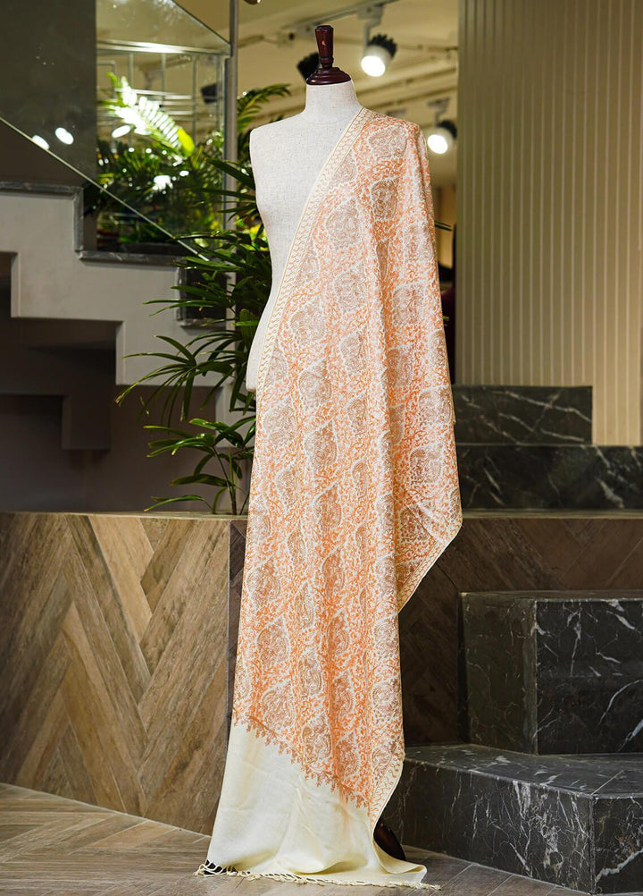 Sanaulla Exclusive Range  Pashmina  Shawls MIR-24 Fawn 2 - Pashmina Shawls