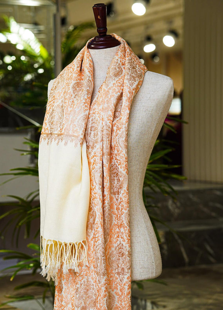 Sanaulla Exclusive Range  Pashmina  Shawls MIR-24 Fawn 2 - Pashmina Shawls