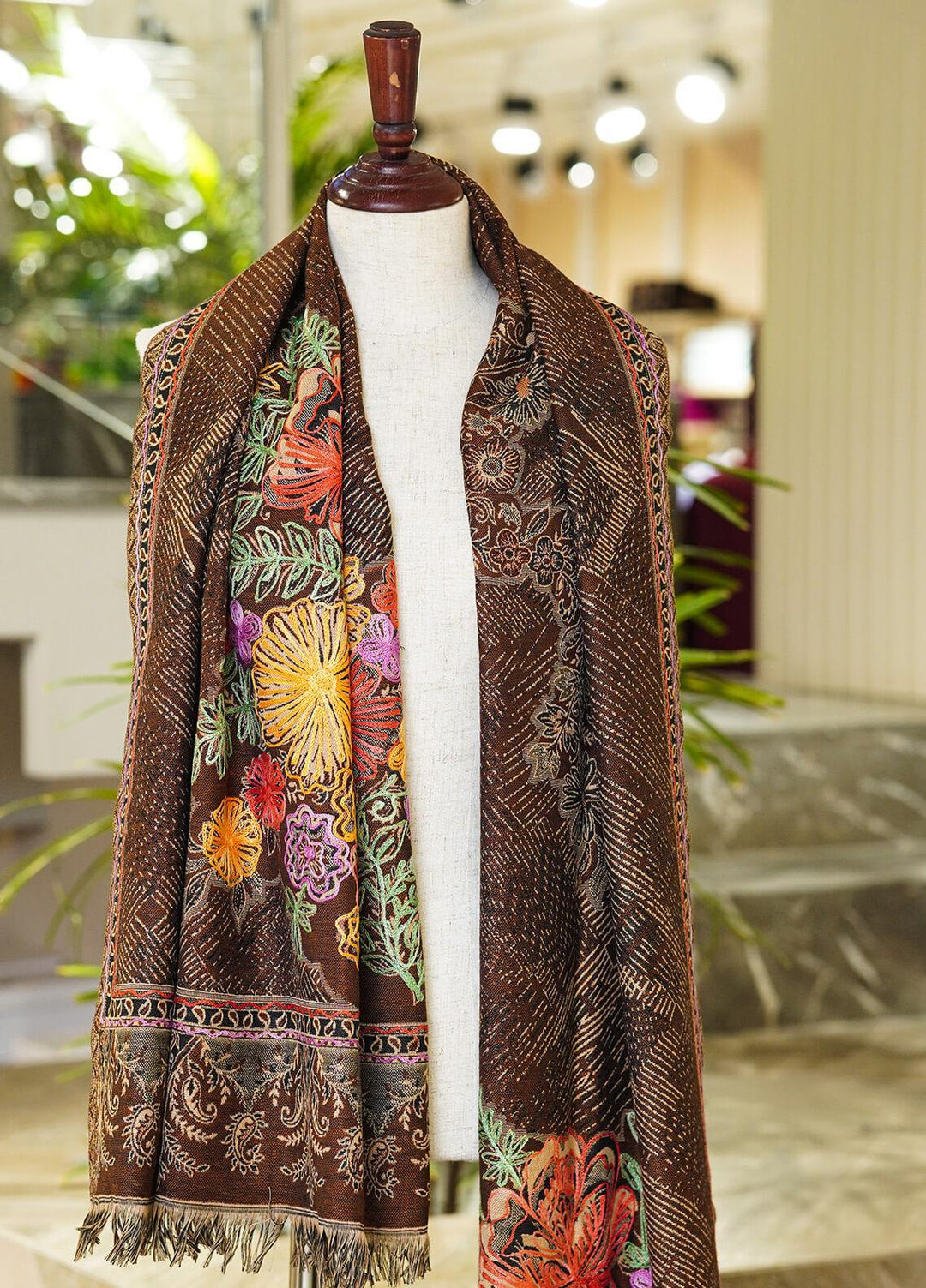 Sanaulla Exclusive Range  Pashmina  Shawls MIR-37 Black 3 - Pashmina Shawls