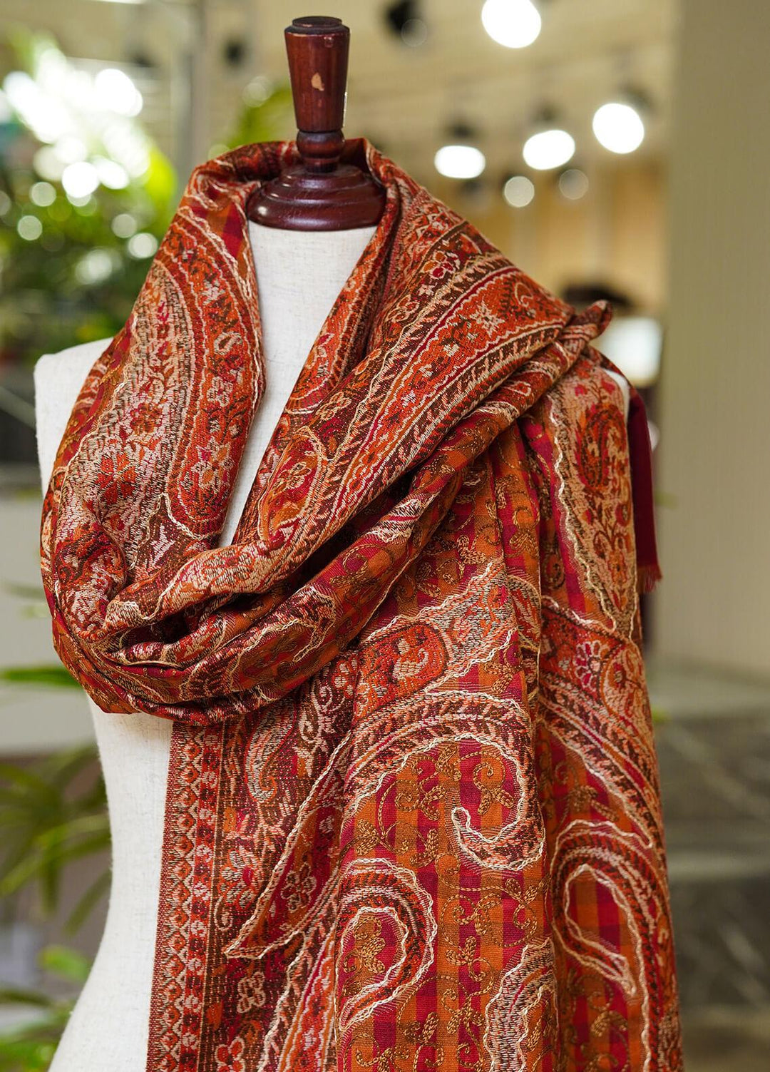 Sanaulla Exclusive Range  Pashmina  Shawls MIR-37 Brown - Pashmina Shawls