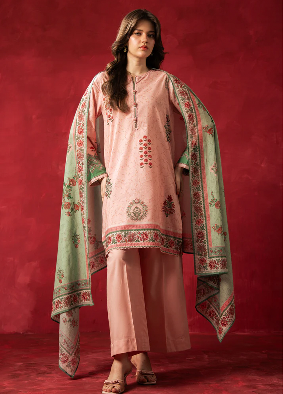 Zoe by Zeen RTW Printed Lawn 3 Piece Suit ZN26UZL WFM36608 - Casual Collection