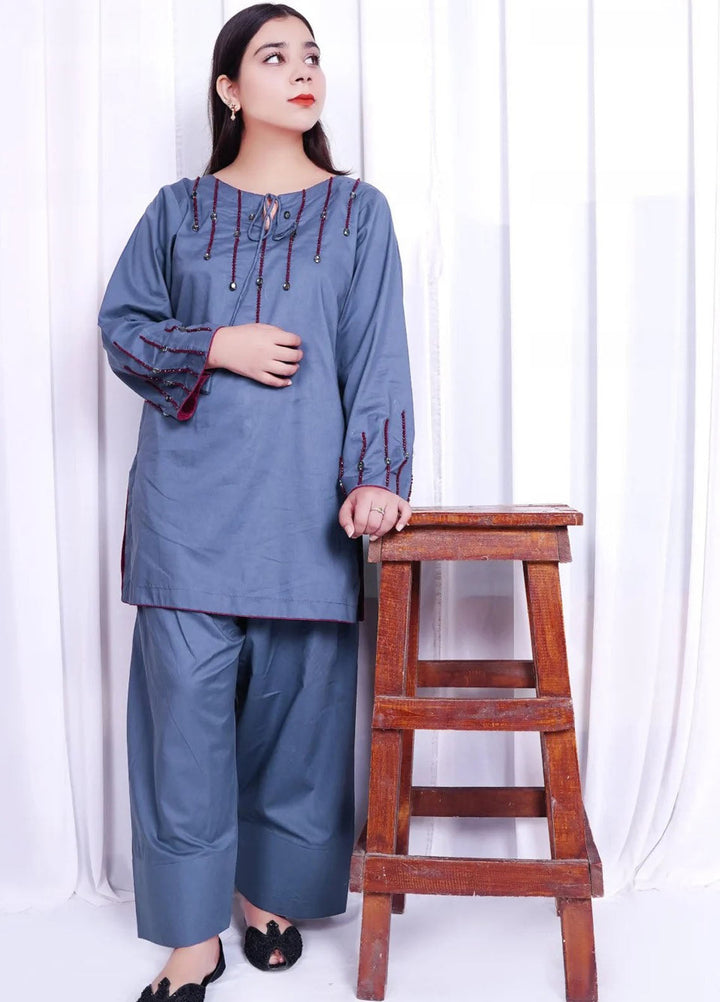 Pret Bee Pret Embroidered Cotton 2 Piece Farshi Shalwar