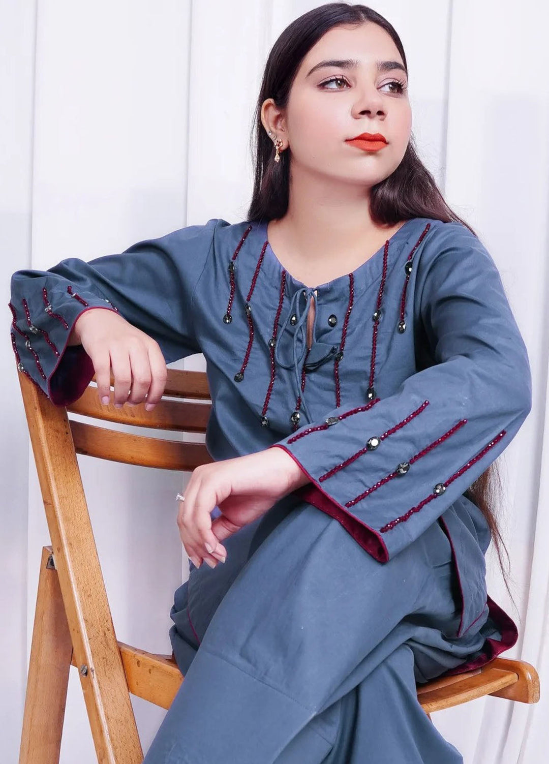 Pret Bee Pret Embroidered Cotton 2 Piece Farshi Shalwar