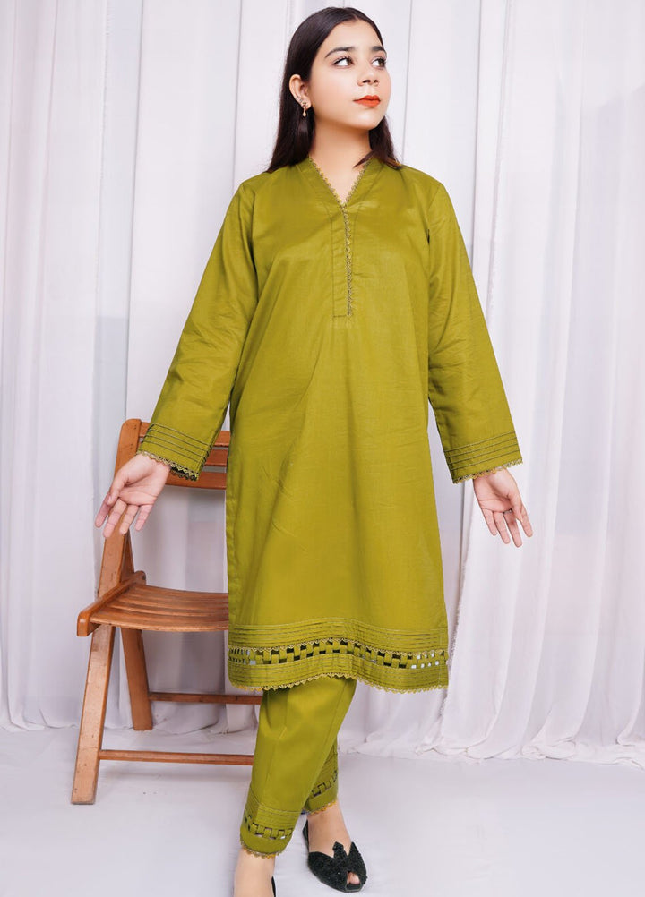 Pret Bee Pret Embroidered Cotton 2 Piece Olive Green