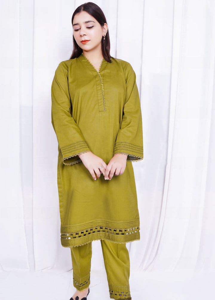 Pret Bee Pret Embroidered Cotton 2 Piece Olive Green