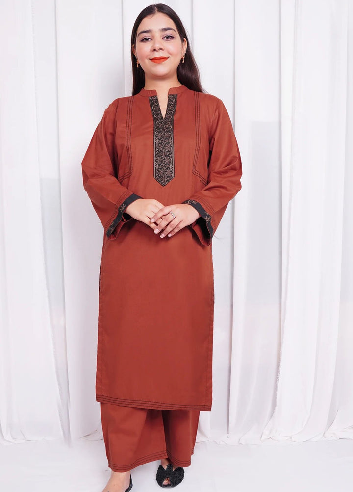 Pret Bee Pret Embroidered Cotton 2 Piece Rust