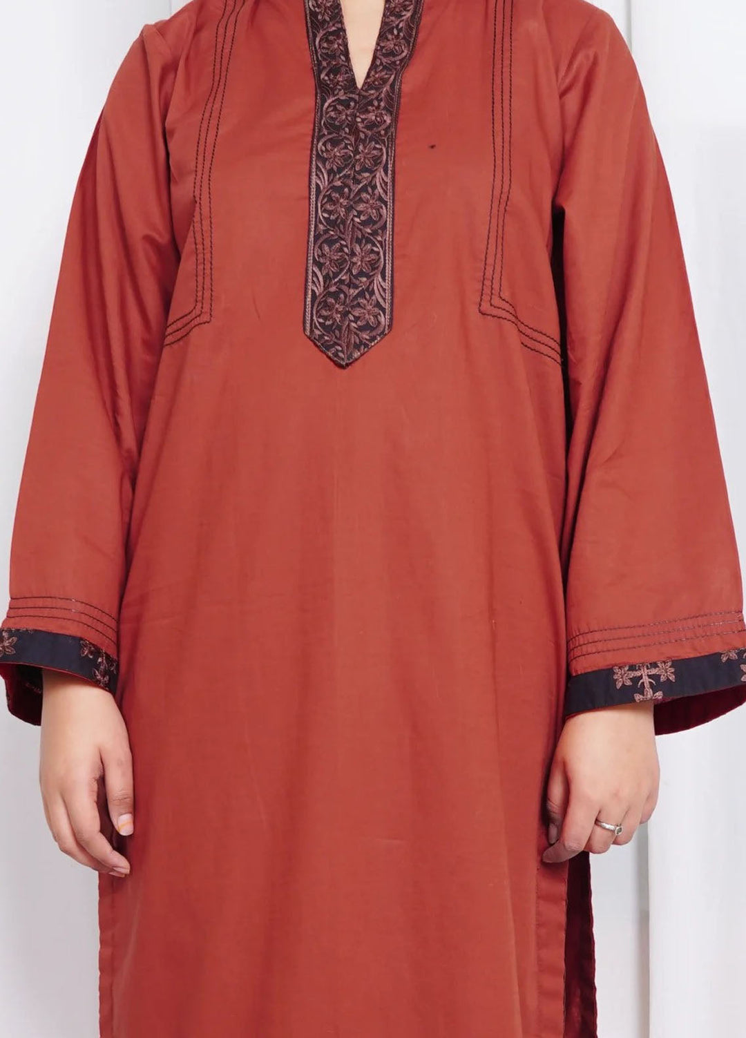 Pret Bee Pret Embroidered Cotton 2 Piece Rust