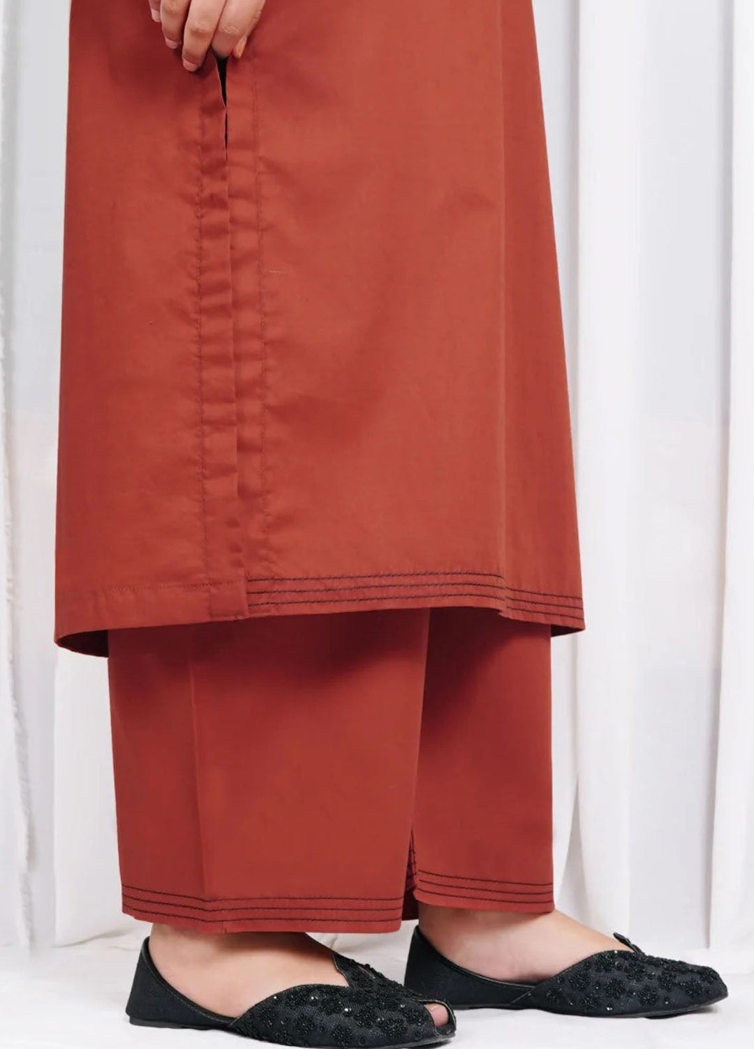 Pret Bee Pret Embroidered Cotton 2 Piece Rust