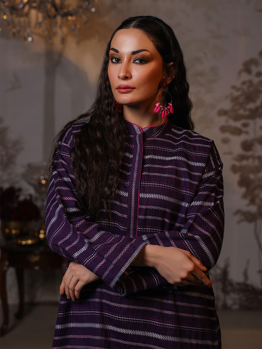 Salitex Women Solids Yarn Dyed 1 Piece Shirt WRTSBA23AL24 - Winter Collection
