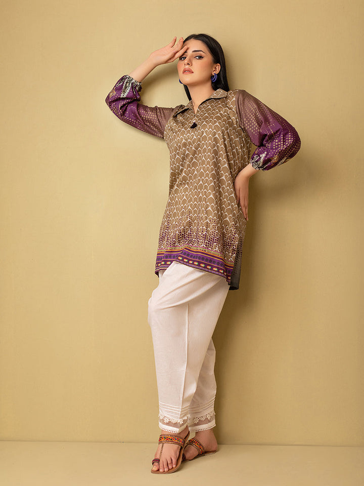 Salitex Women Printed Silk 1 Piece Shirt CPS23DC019 - Summer Collection