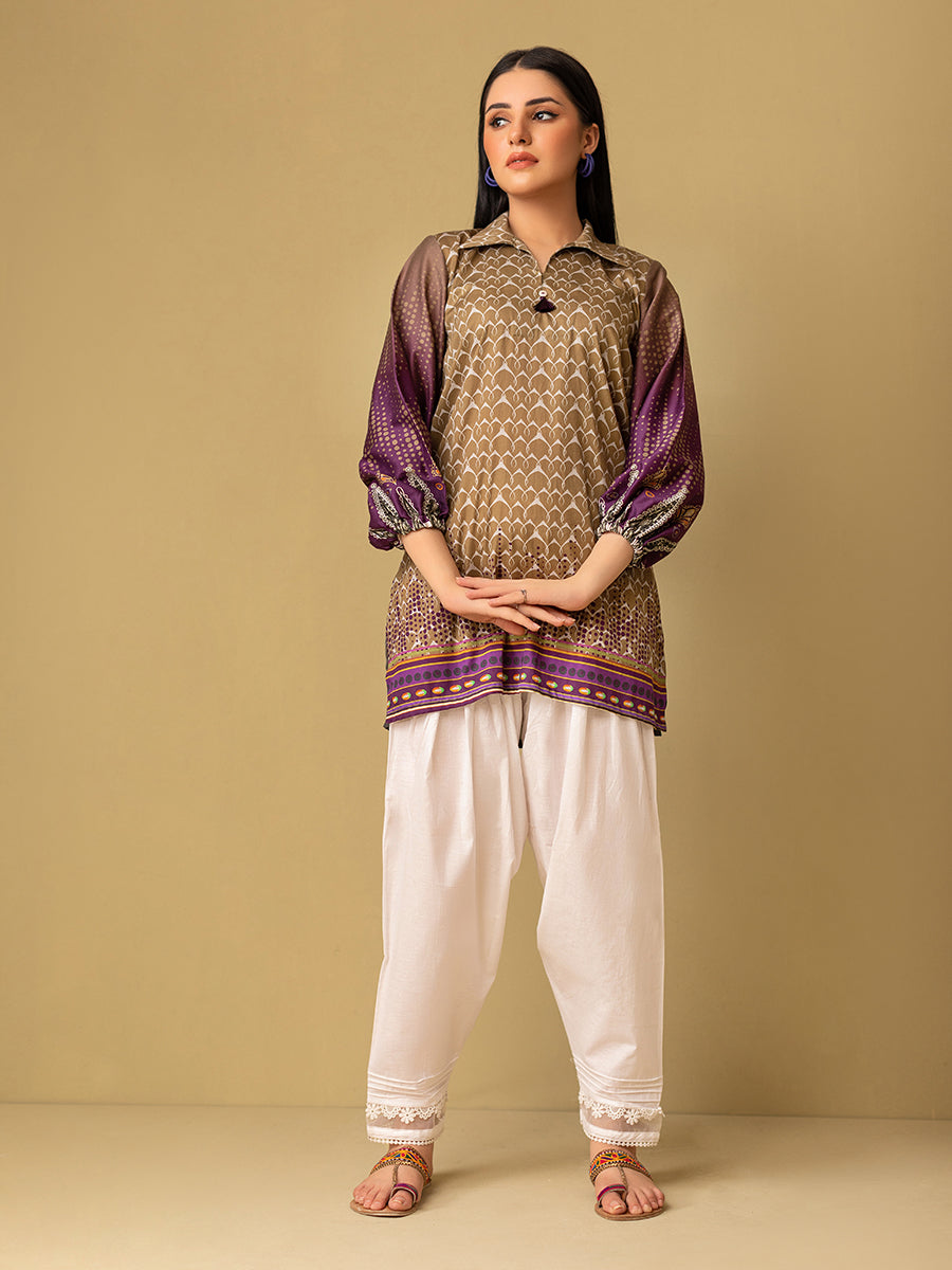 Salitex Women Printed Silk 1 Piece Shirt CPS23DC019 - Summer Collection