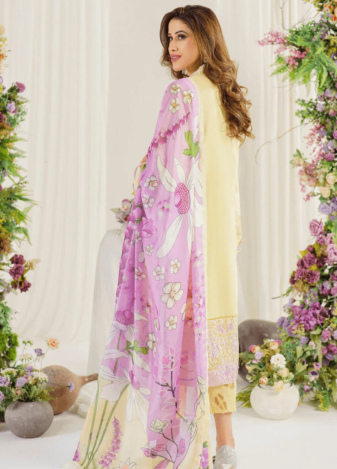 Pretty In Pink By Asifa And Nabeel Embroidered Lawn Suit Unstitched 3 Piece AN24L PP-10 Versaila - Summer Collection