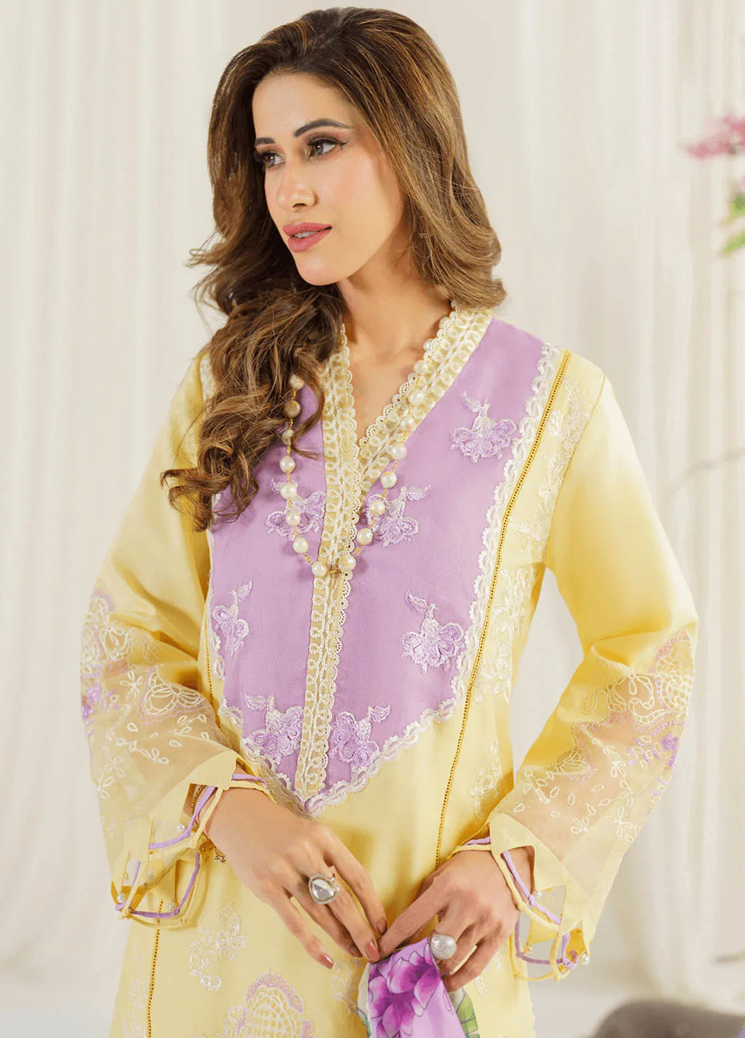 Pretty In Pink By Asifa And Nabeel Embroidered Lawn Suit Unstitched 3 Piece AN24L PP-10 Versaila - Summer Collection