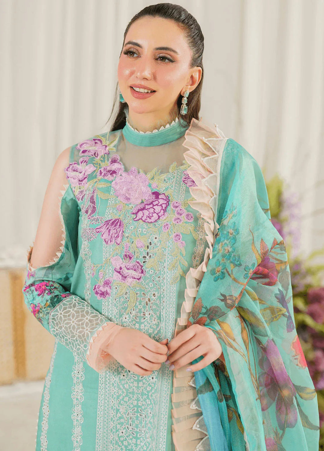 Pretty In Pink By Asifa And Nabeel Embroidered Lawn Suit Unstitched 3 Piece AN24L PP-3 Water Lily - Summer Collection