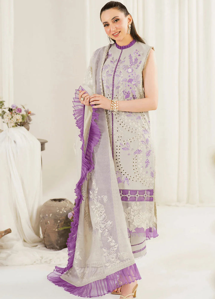 Pretty In Pink By Asifa And Nabeel Embroidered Lawn Suit Unstitched 3 Piece AN24L PP-5 Daphne - Summer Collection