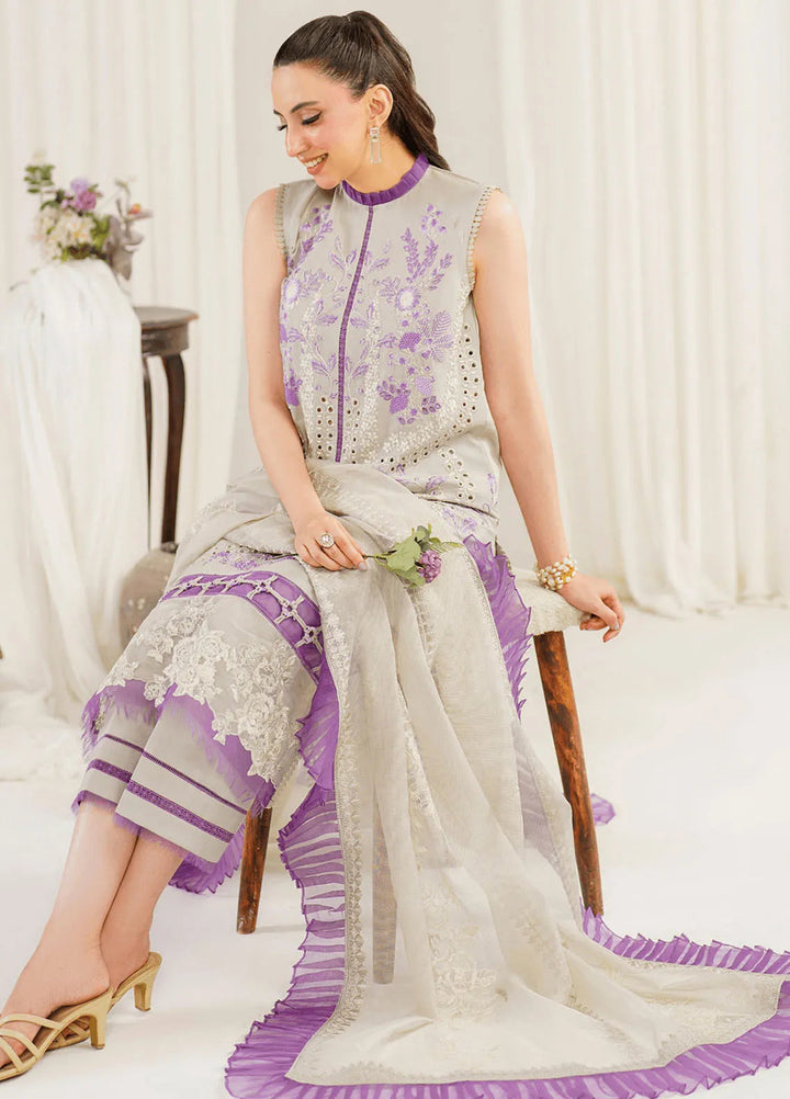 Pretty In Pink By Asifa And Nabeel Embroidered Lawn Suit Unstitched 3 Piece AN24L PP-5 Daphne - Summer Collection