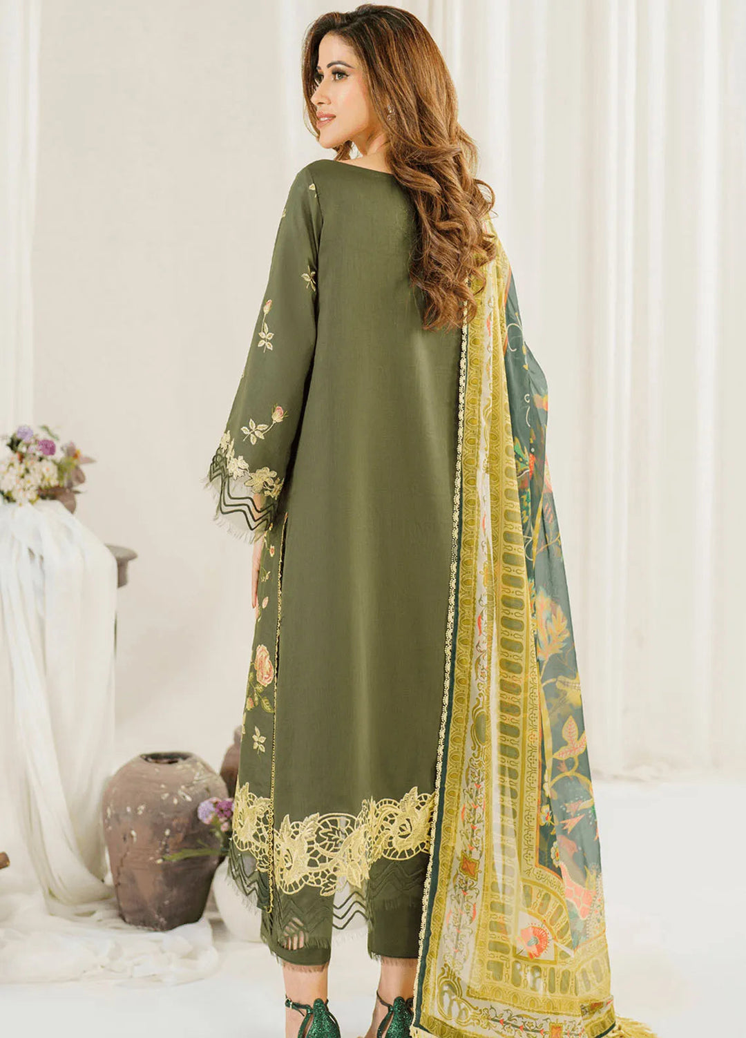 Pretty In Pink By Asifa And Nabeel Embroidered Lawn Suit Unstitched 3 Piece AN24L PP-6 Sweet Pea - Summer Collection