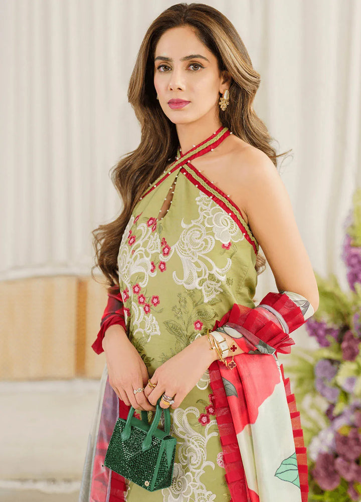 Pretty In Pink By Asifa And Nabeel Embroidered Lawn Suit Unstitched 3 Piece AN24L PP-7 Cosmos - Summer Collection