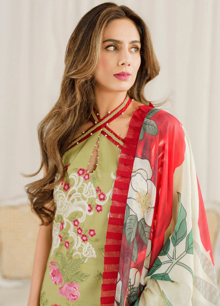 Pretty In Pink By Asifa And Nabeel Embroidered Lawn Suit Unstitched 3 Piece AN24L PP-7 Cosmos - Summer Collection