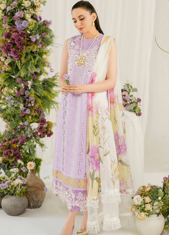 Pretty In Pink By Asifa And Nabeel Embroidered Lawn Suit Unstitched 3 Piece AN24L PP-8 Babys Breath - Summer Collection