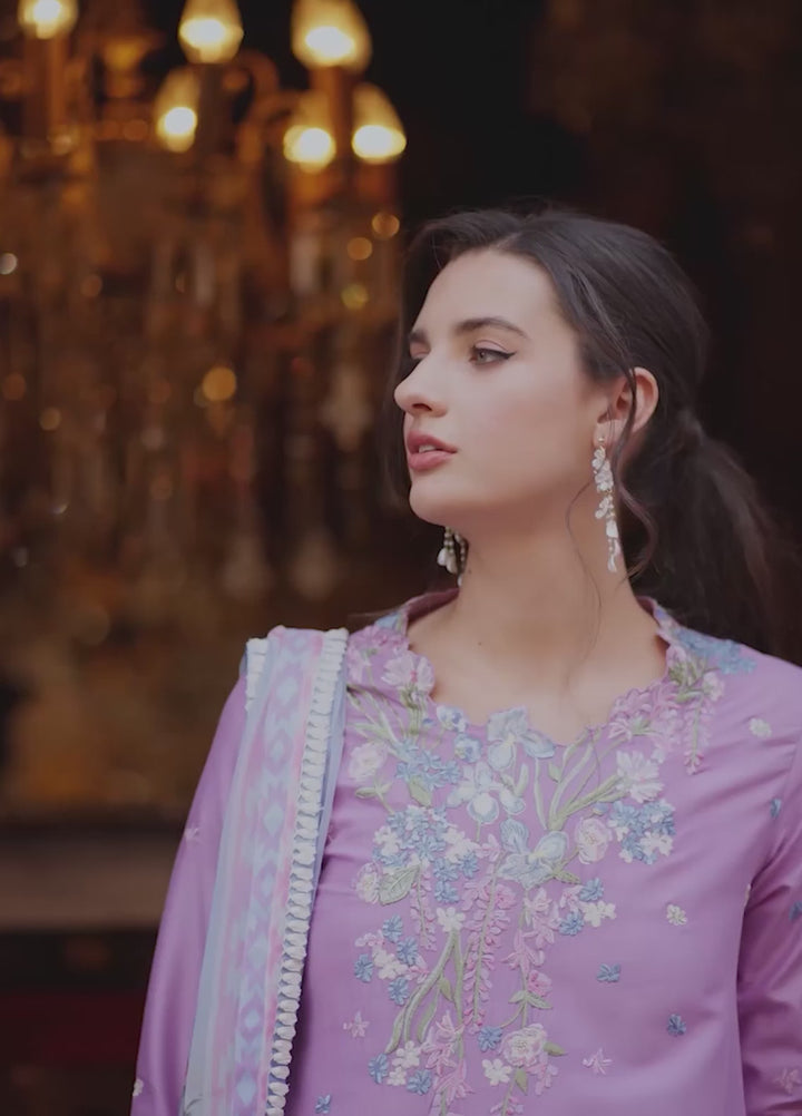 Hemline Odyssey by Mushq Unstitched Embroidered Lawn 3 Piece Suit MU26UHO HUNSS250403 AILYN - Summer Collection