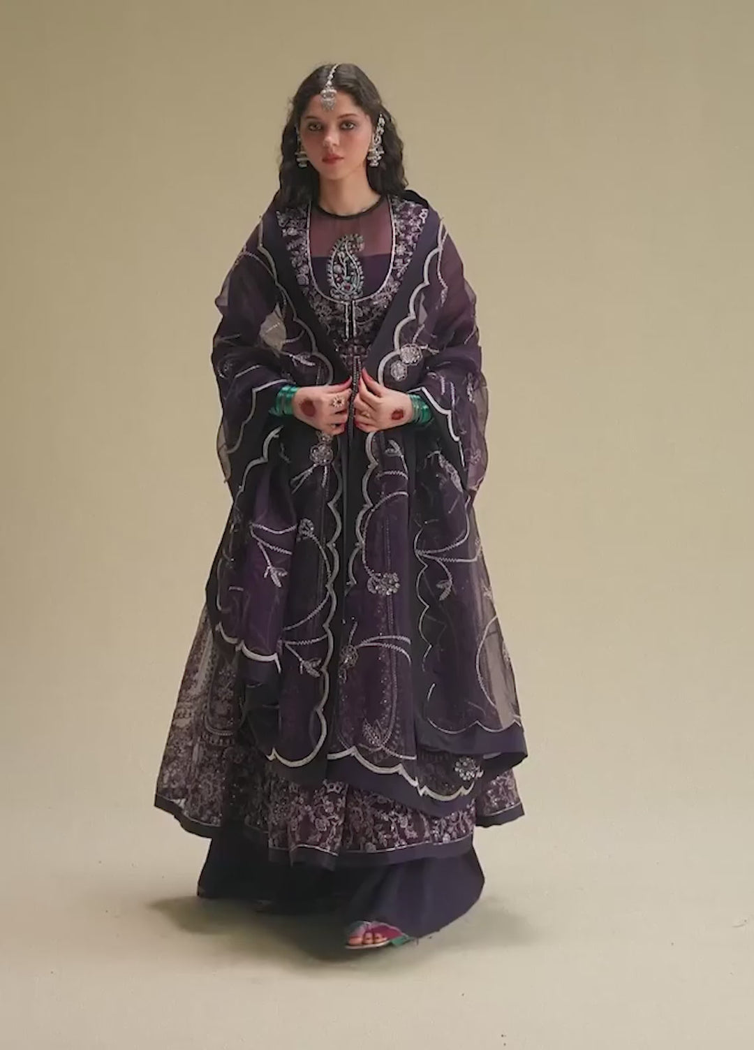 Zara Shahjahan Unstitched Wedding Embroidered Organza Suits 3 Piece ZS25WU D-3 Ziya - Wedding Collection