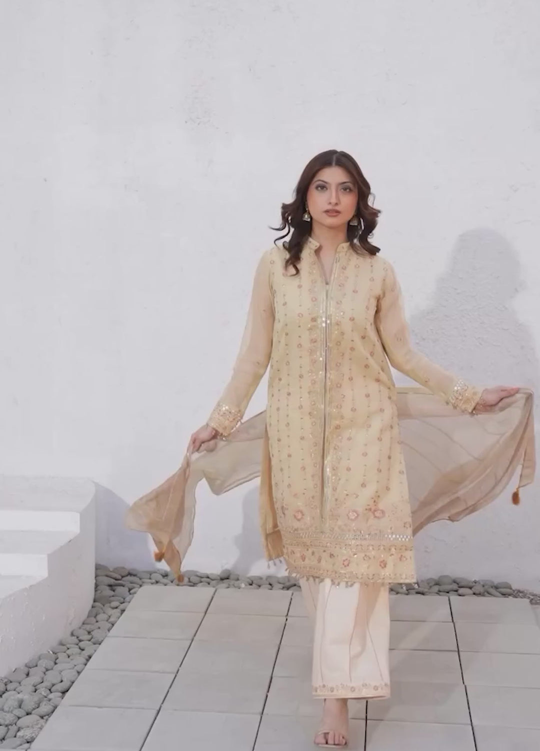 Salitex Unstitched Embroidered Cotton Silk 3 Piece Suit SUNW7NO120 - Festive Collection