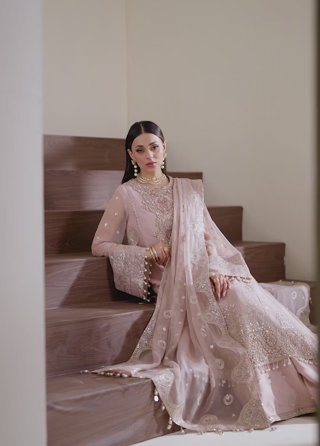 Aymal by Alizeh Fashion Handcrafted Unstitched Embroidered Chiffon 3 Pcs Suit AF26UAC 08-REEF - Festive Collection