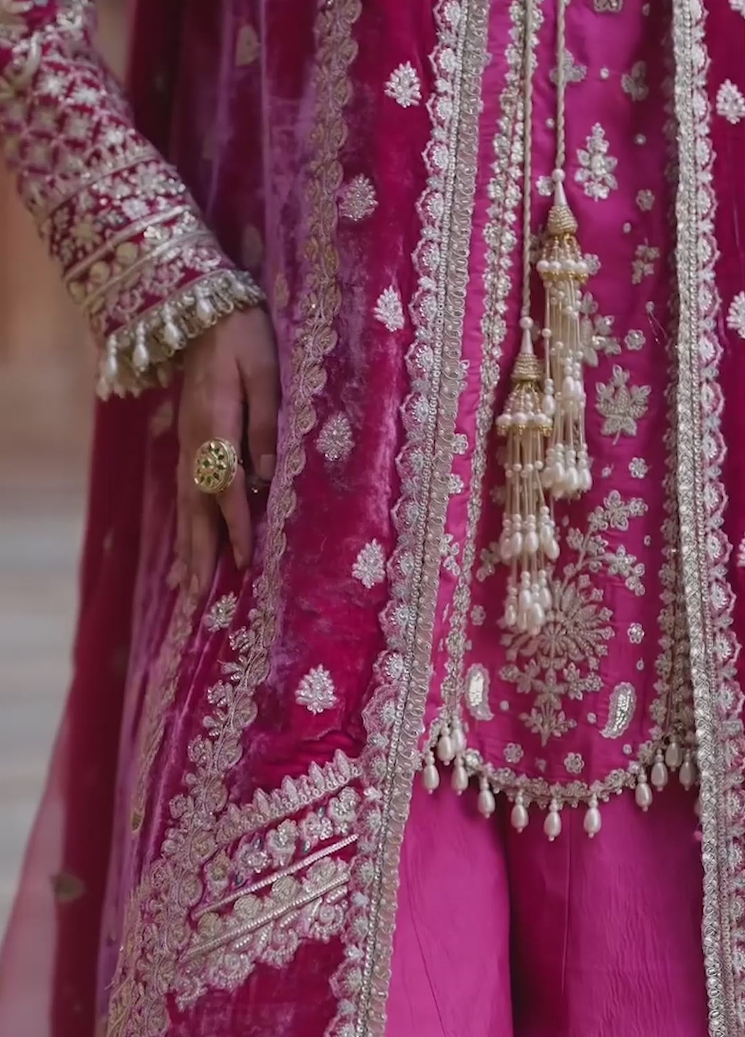 Dastangoi by Afrozeh Unstitched Embroidered Velvet 3 Piece Suit AF26UDW MEHFIL FW01211 - Wedding Collection