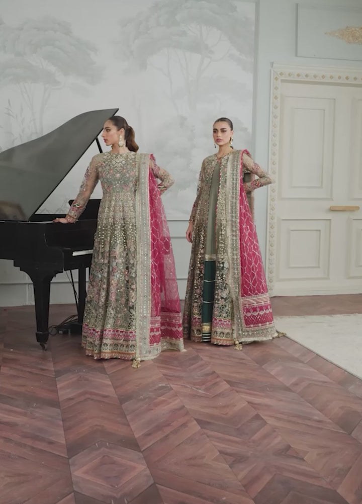 Chantelle by Baroque Unstitched Net Embroidered Suits 3 Piece BQ25FC CH12-02 - Festive Collection
