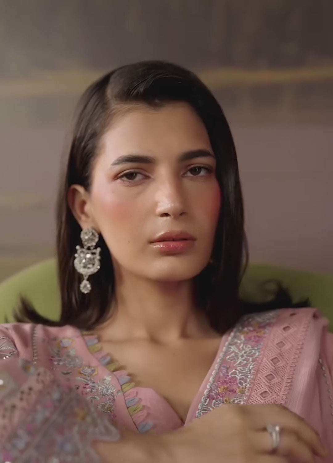 Divani by Daria Unstitched Embroidered Chiffon 4 Piece Suit DN26UD DA-118 1-PINK - Festive Collection