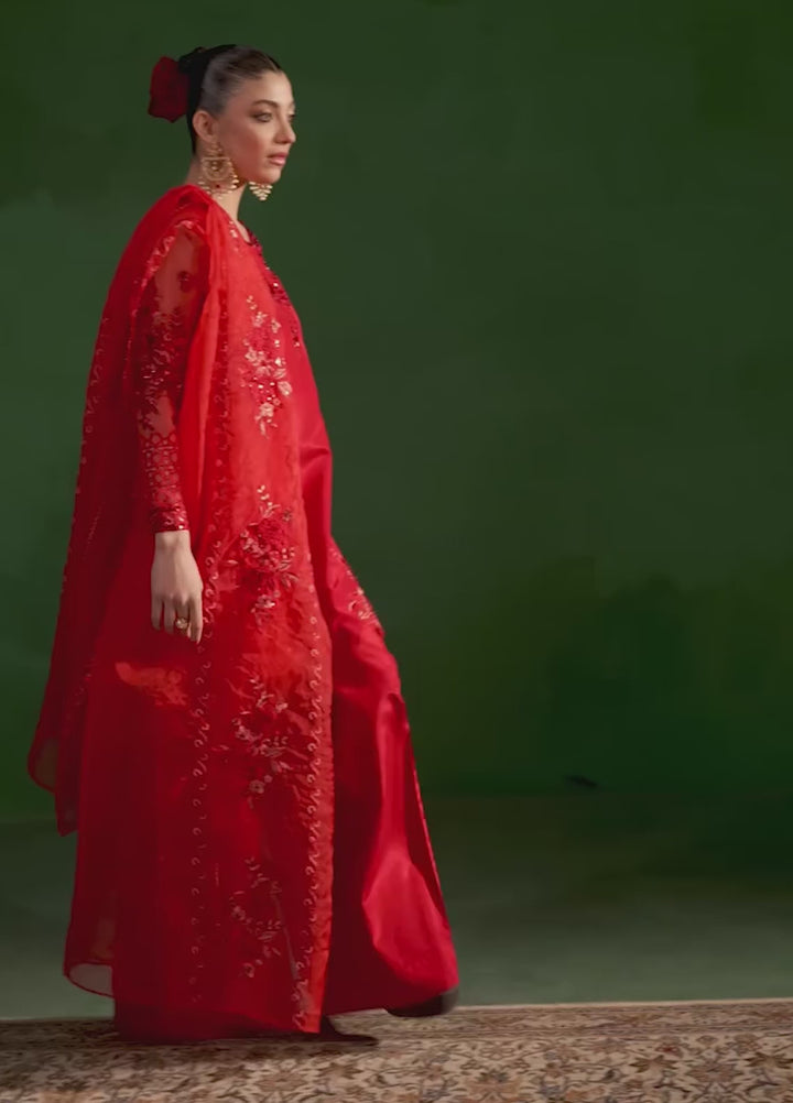 Maria Osama Khan Pret Embroidered Grip Silk 3 Piece Suit Rang-e-Jashan