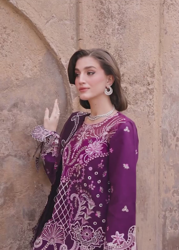 Nilofer by Mahnur Unstitched Embroidered Luxury Lawn 3 Piece Suit MN26ULN N-10 - Summer Collection