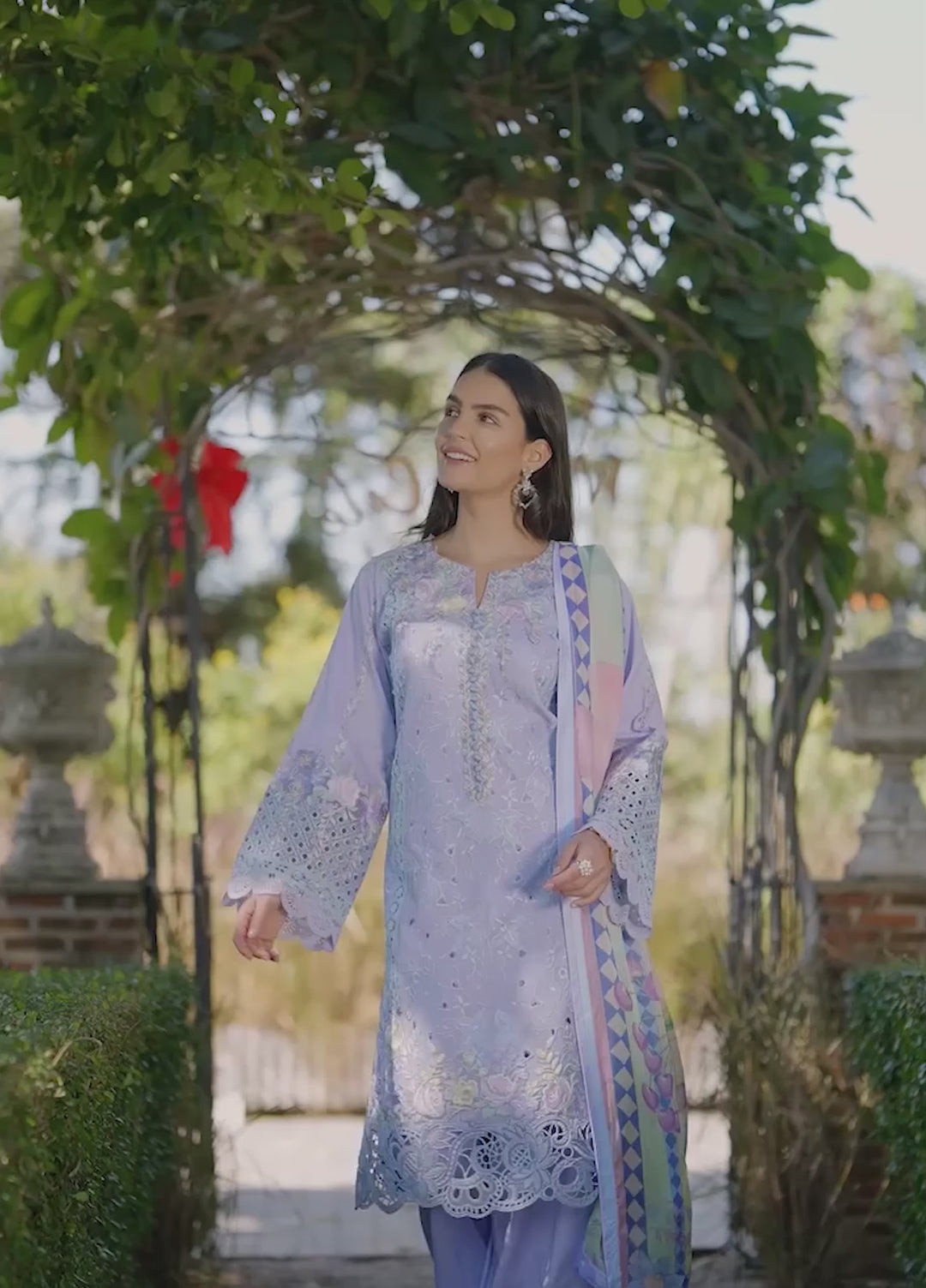 AMoi by Mushq Unstitched Embroidered Luxury Lawn 3 Piece Suit MU26AHL D-13 Sweet Confession - Summer Collection