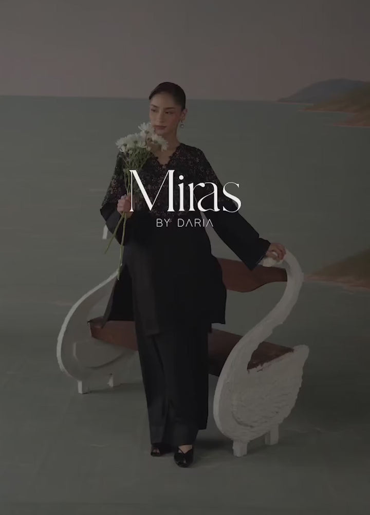 Miras by Daria Unstitched Embroidered Leather Peach 3 Piece Suit DN26UML DA-134 - Fextive Collection