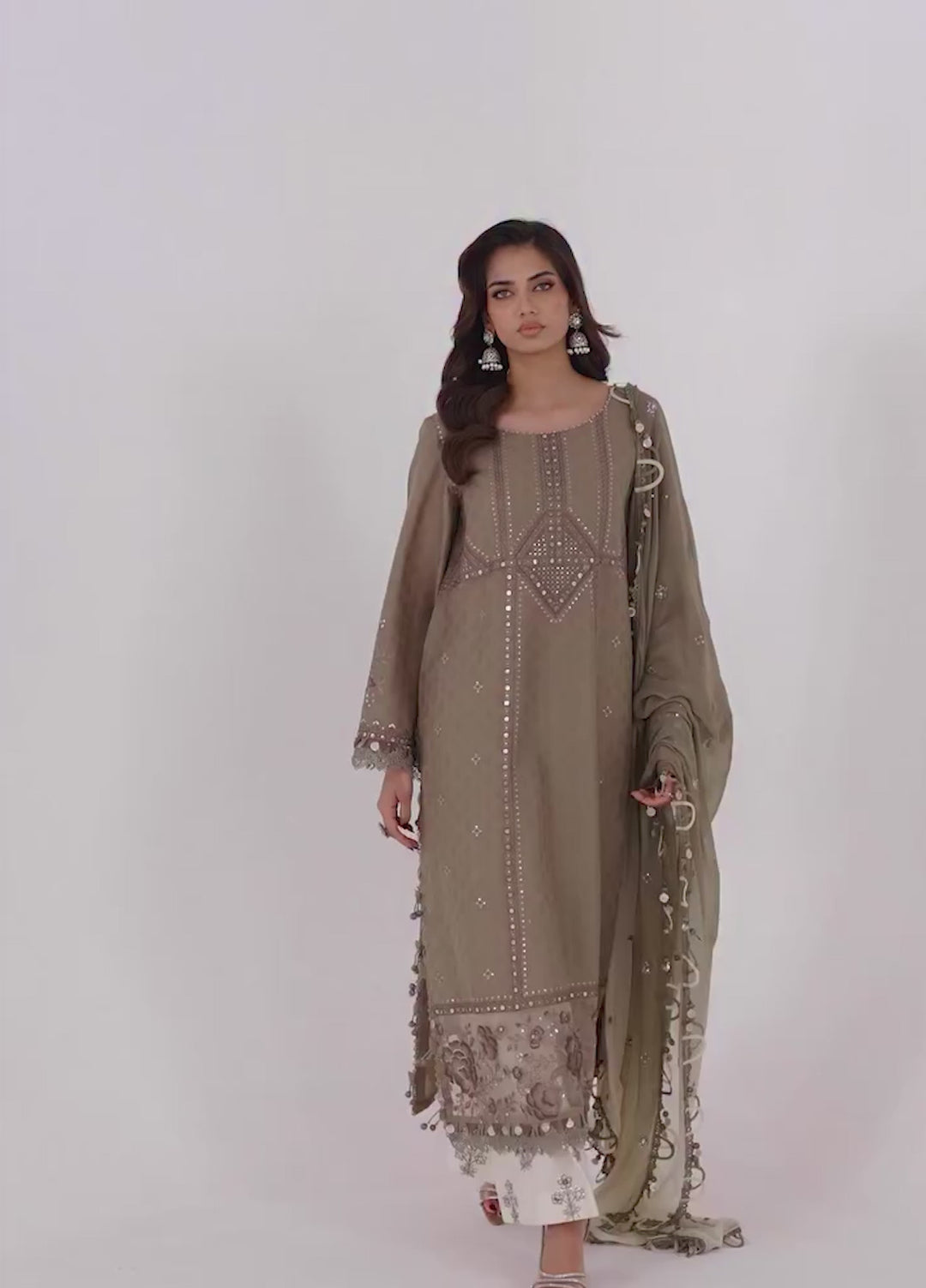 Maria B Unstitched Embroidered Luxury Lawn 3 Piece Suit MB26UEL 2A - Eid Collection
