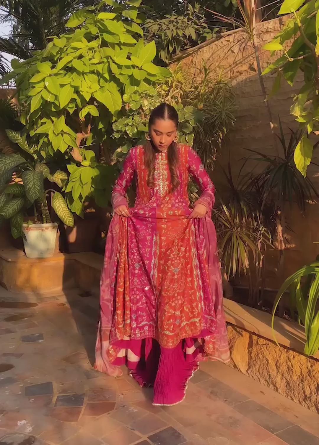 Erina From Nizka By Nida Rehan RTW Hand work Raw Silk 3 Piece Suit Saren - Festive Collection
