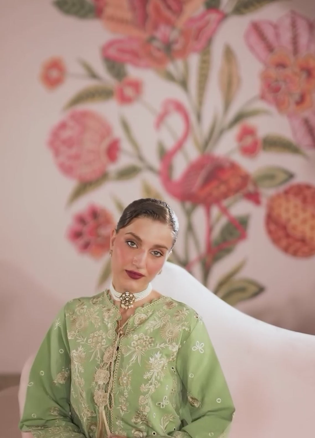Amelia by Mahnur Unstitched Embroidered Corduroy 3 Piece Suit MN26ULW AM-08 - Winter Collection