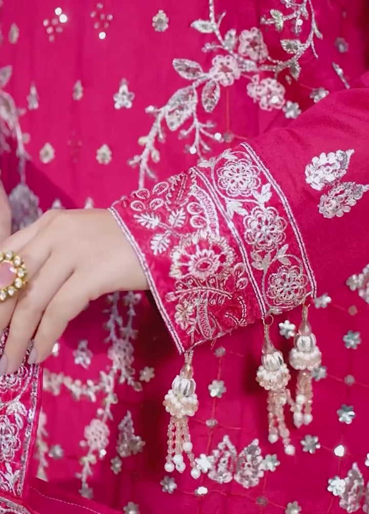 Maah-e-Noor Raum by Sarb Unstitched Embroidered Khaadi Net 3 Piece Suit RS26UMN MWF-05 - Wedding Collection