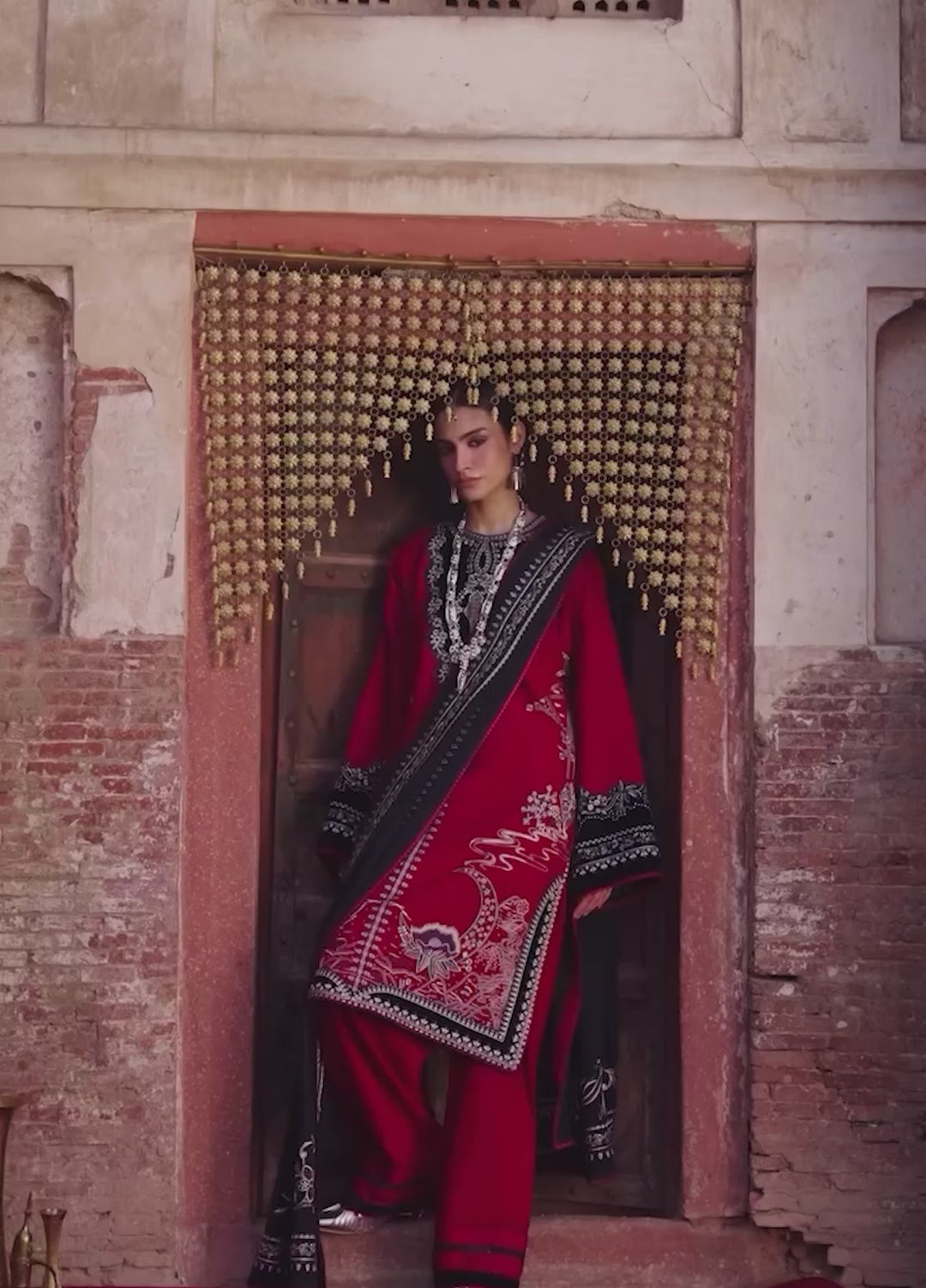 Gulnar by Bin Ilyas Unstitched Embroidered Karandi 3 Piece Suit BI26UGK 1011A - Festive Collection