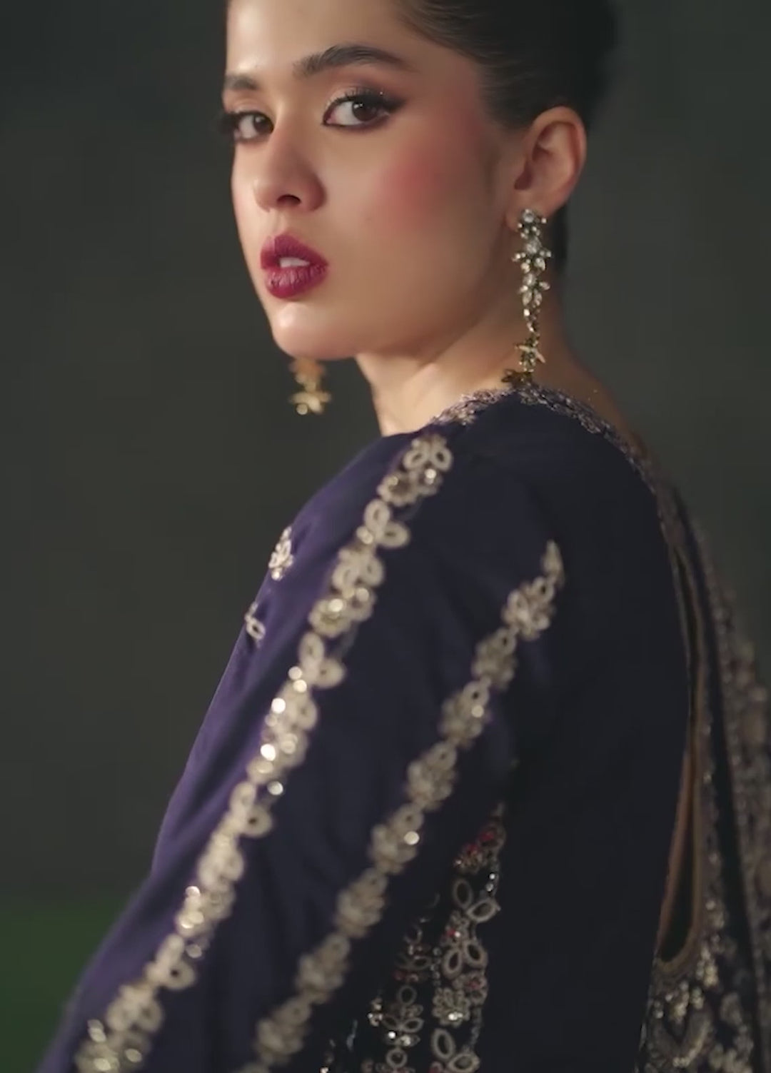 Verve Silk Edit by Emaan Adeel Unstitched Embroidered Raw Silk 3 Piece Suit EA26UVF Azure Sapphire - Festive Collection