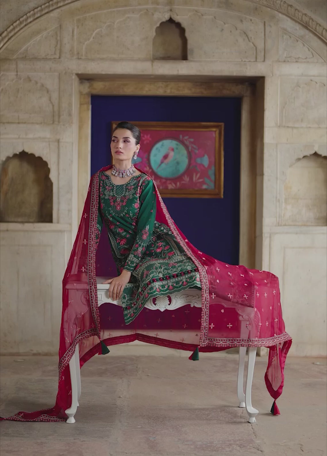 Gulaal Unstitched Embroidered Luxury Lawn 3 Piece Suit GL26USL SELORE LL-11 - Festive Collection