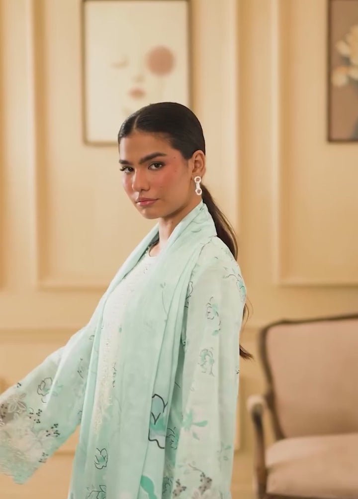 Daria by Riaz Arts Unstitched Embroidered Lawn 3 Piece Suit DA26UCT DA-66 - Summer Collection