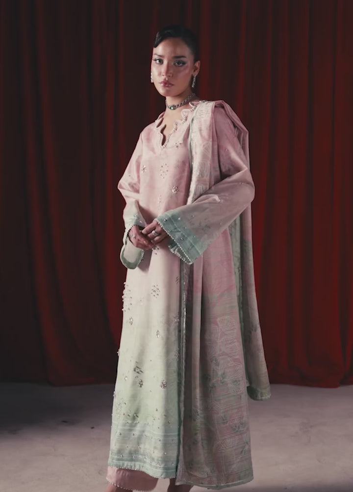 Luxe by Rang Rasiya Unstitched Printed Raw Silk 3 Piece Suit RR26ULS Zelie - Festive Collection