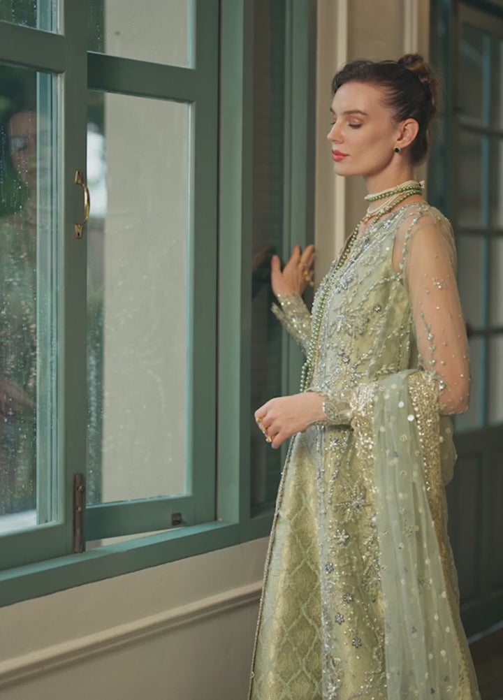 The Muse by Mushq Unstitched Net Embroidered Suits 3 Piece MU26TM Lenora - Wedding Collection