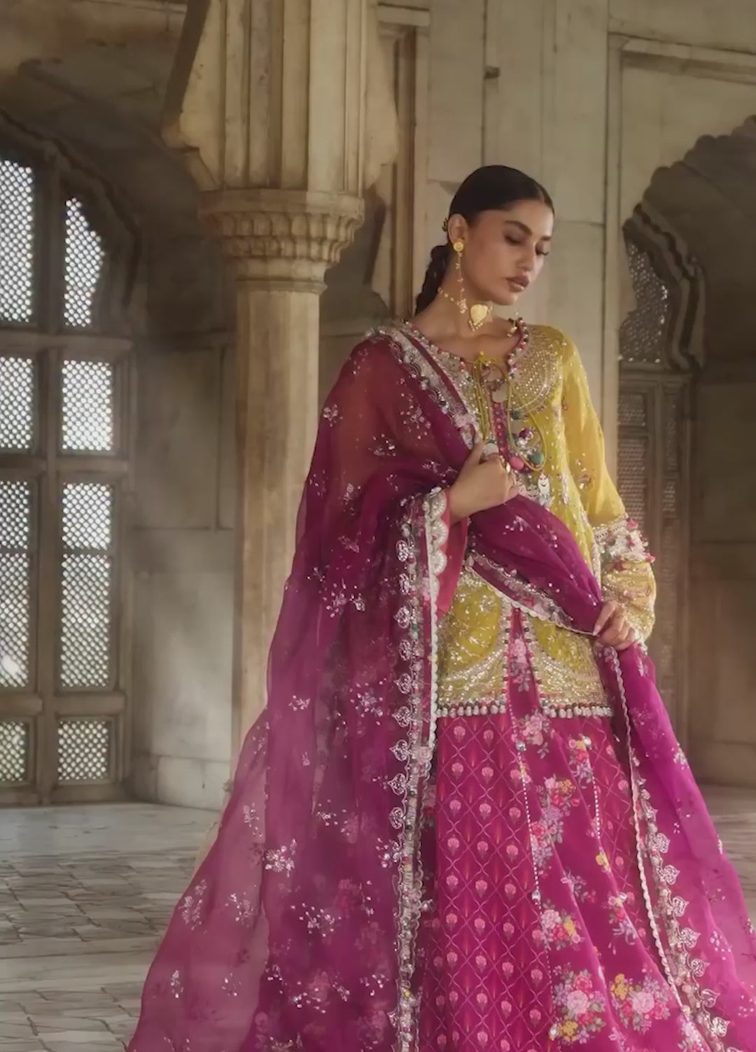 Neoma by Republic WomensWear Unstitched Embroidered Organza 3 Piece Suit RW26UNW D-03 KHAWAB - Wedding Collection
