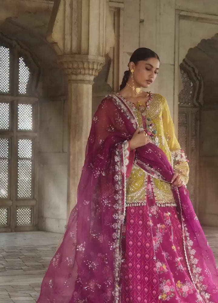 Neoma by Republic WomensWear Unstitched Embroidered Organza 3 Piece Suit RW26UNW D-03 KHAWAB - Wedding Collection