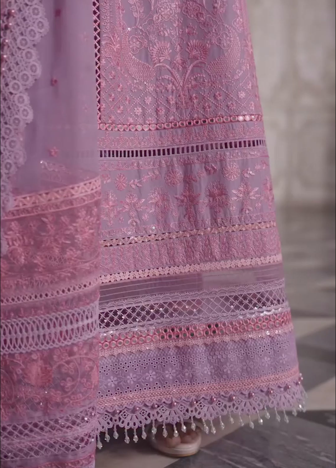 Sobia Nazir Unstitched Embroidered Luxury Lawn 3 Piece Suit SN26ULE D-02 A - Eid Collection