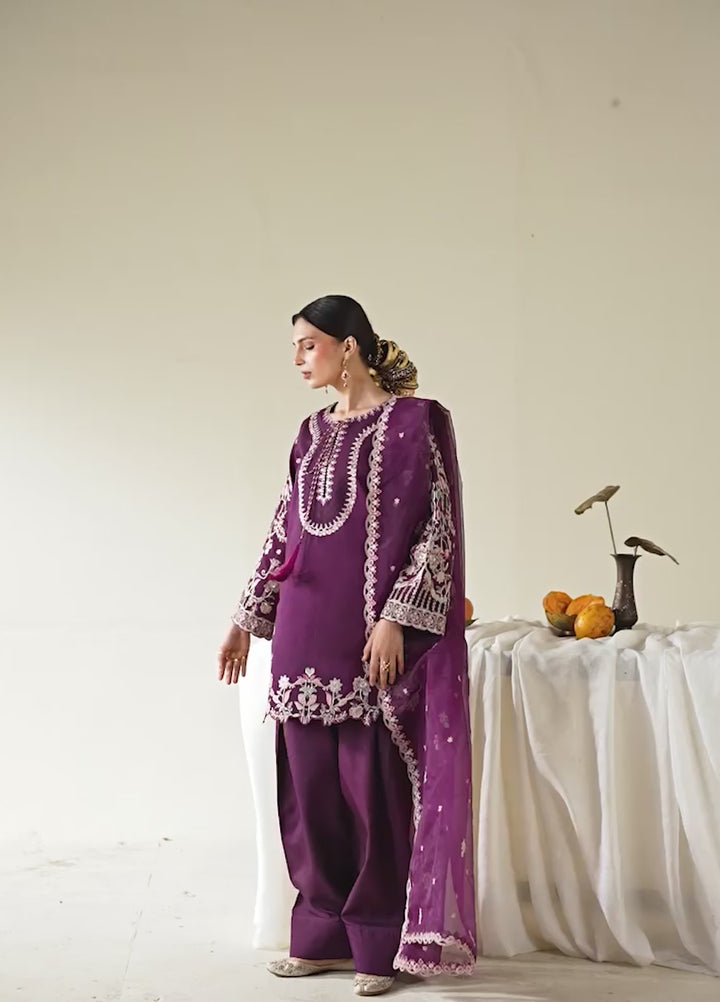 Lune Des Fleurs by Enzo RTW Embroidered Korean Silk 3 Piece Suit ARELA Festive Collection